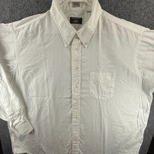 Gitman Bros Pinpoint Button-Down All Cotton 18.5 35 Oxford TTX White Shirt Solid